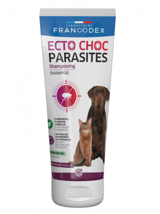 Shampoing antiparasitaire Ecto Choc 200ml Francodex Shampoing antiparasitaire Ecto Choc 200ml Francodex