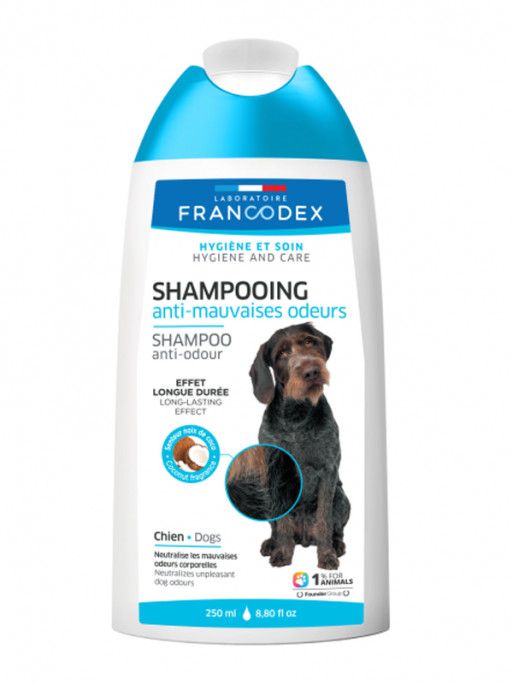 Shampoing anti mauvaises odeurs 250ml Francodex Shampoing anti mauvaises odeurs 250ml Francodex