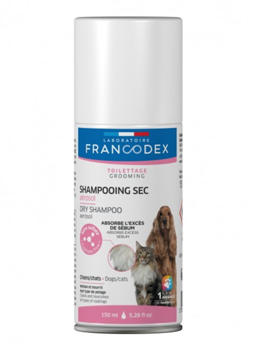 Shampoing sec aérosol 150ml Francodex