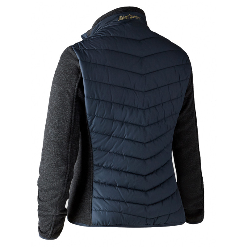 Veste Matelassée Deerhunter Lady Caroline - Coupe Femme, Rembourrage Chaud, Tissu Tricoté Aux Manches/Côtés, 3 Poches Zippées - 6