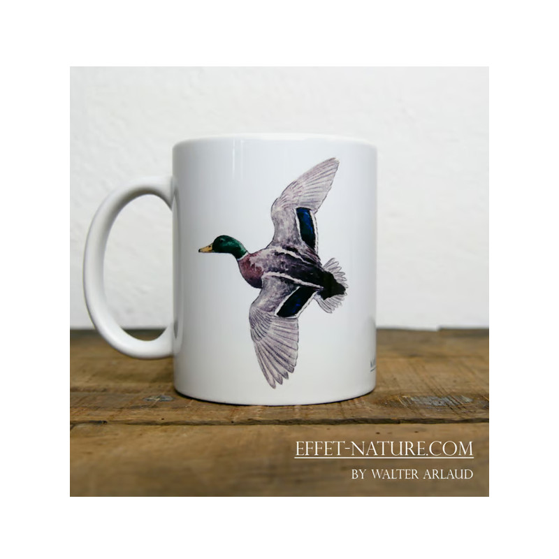 Mug céramique Canard Colvert mâle et femelle by Walter Arlaud