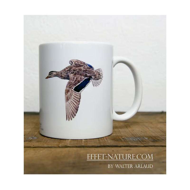 Mug céramique Canard Colvert mâle et femelle by Walter Arlaud
