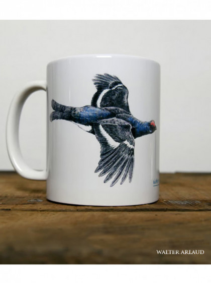 Mug céramique Plumes Tétras Lyre by Walter Arlaud