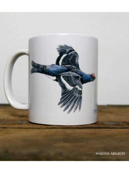 Mug céramique Plumes Tétras Lyre by Walter Arlaud