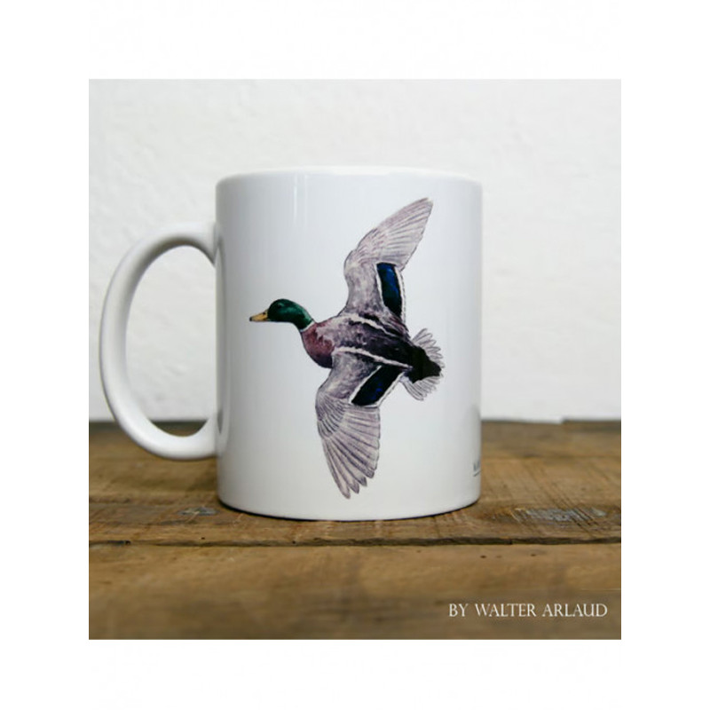 Mug céramique Canard Colvert mâle et femelle by Walter Arlaud