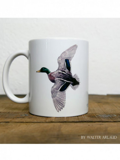 Mug céramique Canard Colvert mâle et femelle by Walter Arlaud