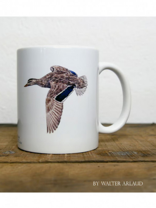 Mug céramique Canard Colvert mâle et femelle by Walter Arlaud