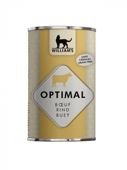 Pâtée pour chat Optimal boeuf 400g William's