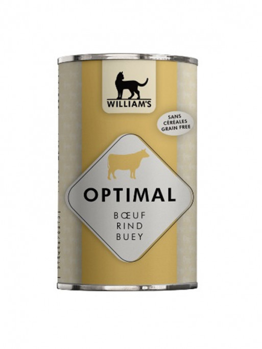 Pâtée pour chat Optimal boeuf 400g William's