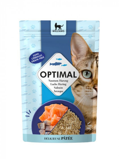 Pâtée pour chat Optimal saumon/hareng 85g William's