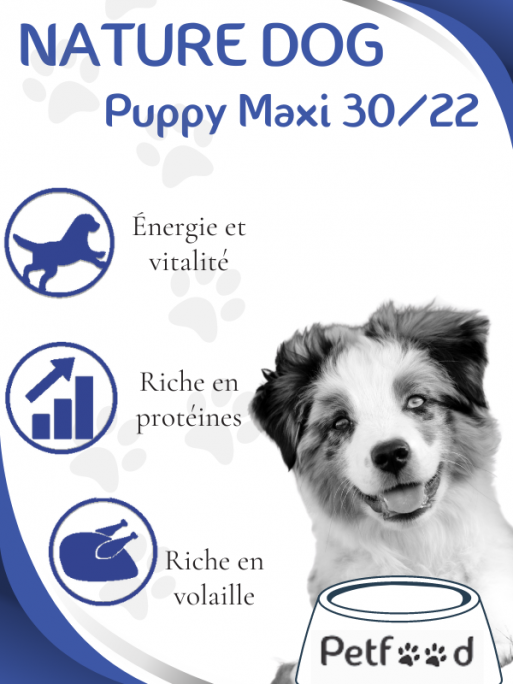 Croquettes Puppy Maxi 30/22 Nature Dog 4kg