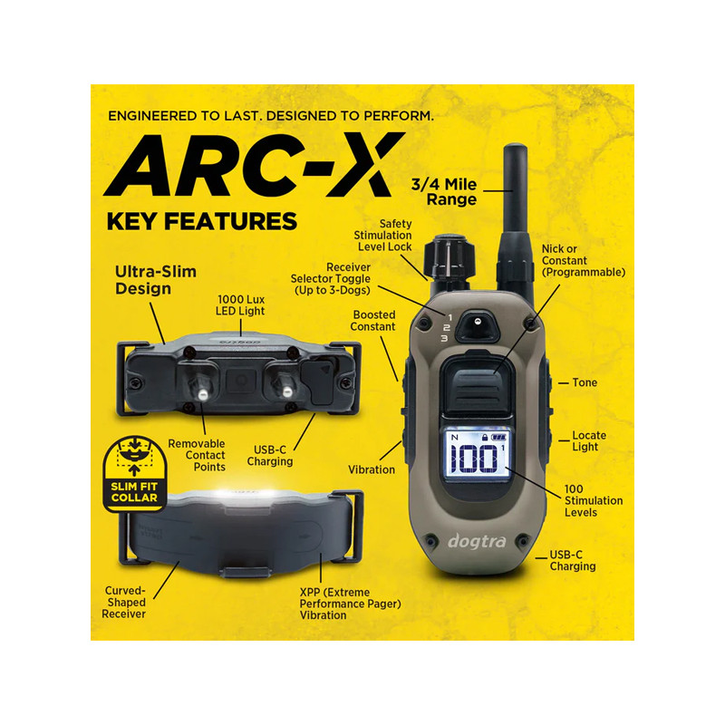 Pack de dressage ARC-X 2 chiens Dogtra