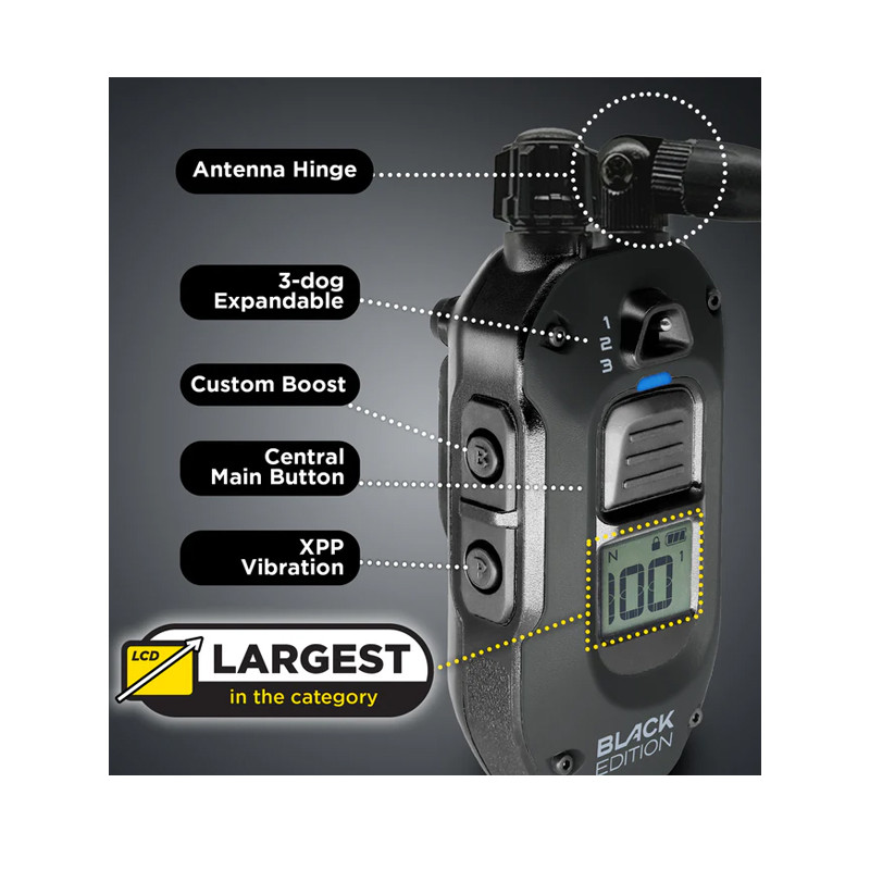 Pack de dressage 1200X Black Edition 1 chien Dogtra