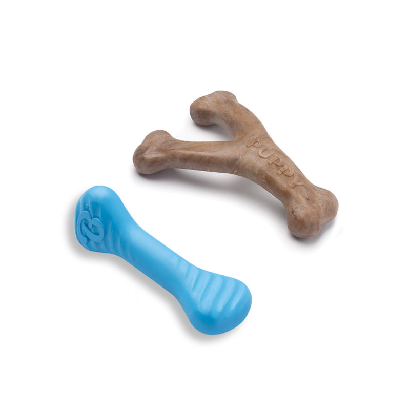 Jouets à mâcher x2 Wishbone Bacon chiot Benebone