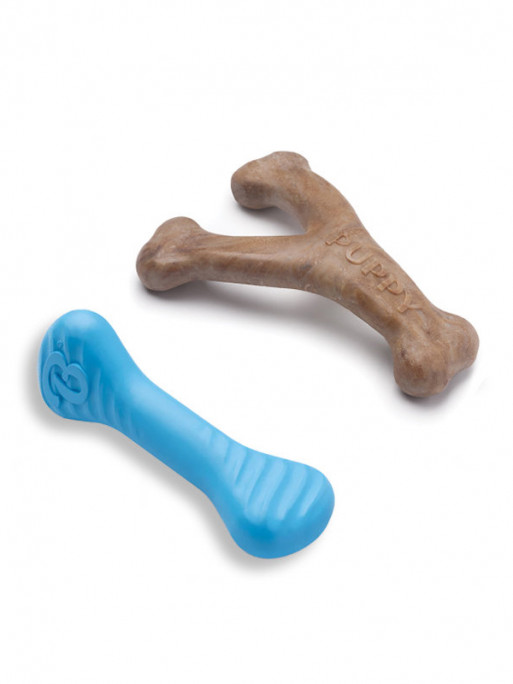 Jouets à mâcher x2 Wishbone Bacon chiot Benebone