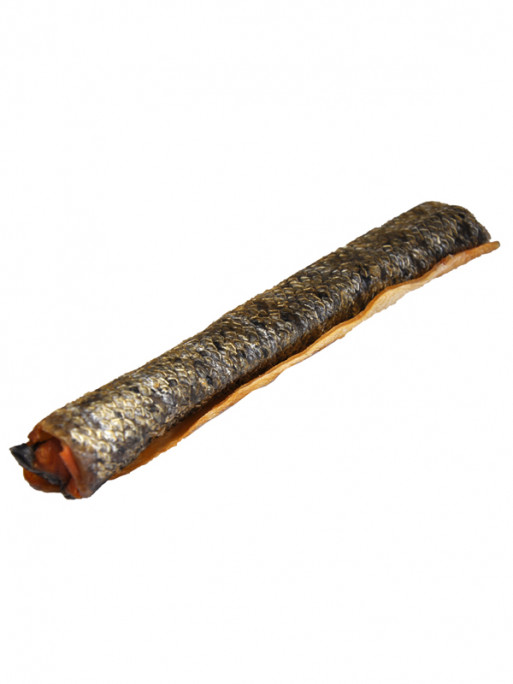 Peau de saumon avec de la chair vrac