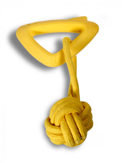 Jouet TPR triangle et corde 25cm Vadigran