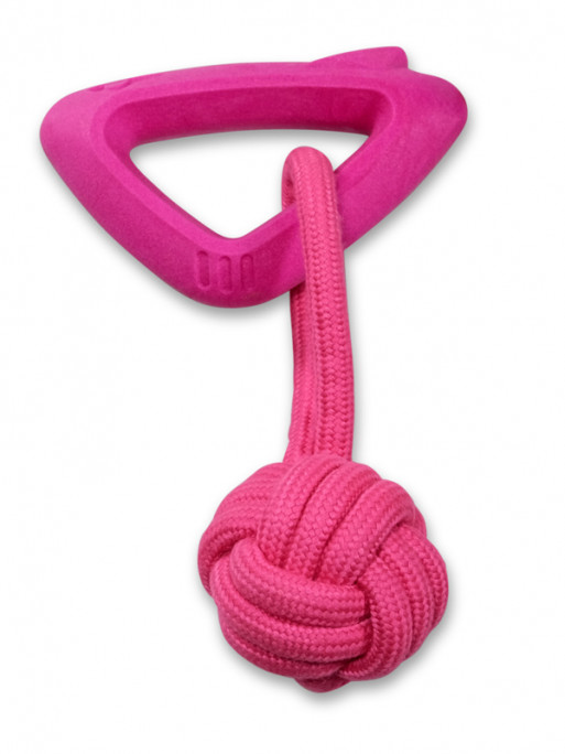 Jouet TPR triangle et corde 25cm Vadigran