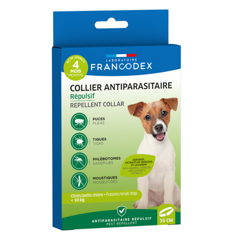 Collier antiparasitaire répulsif 35cm petits chien Francodex