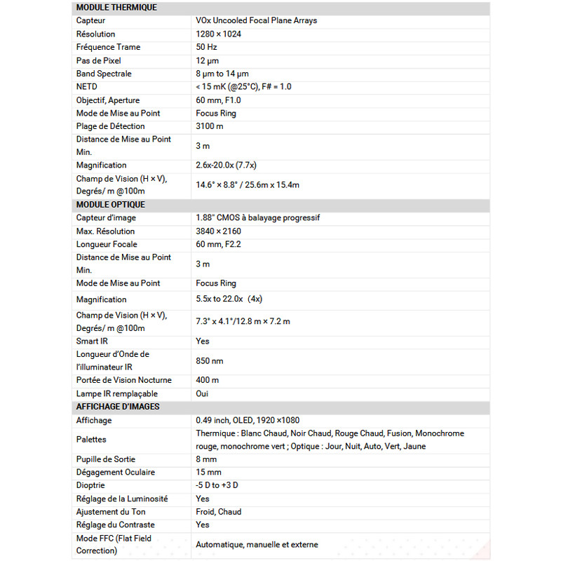 Jumelles multi-spectre Habrok Pro HX60LS HikMicro