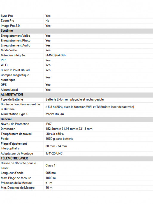Jumelles multi-spectre Habrok Pro HX60LS HikMicro