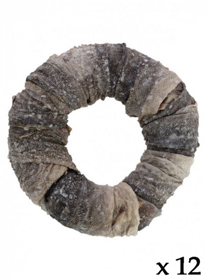 Anneau de peau de boeuf avec poisson 220g (lot de 12)