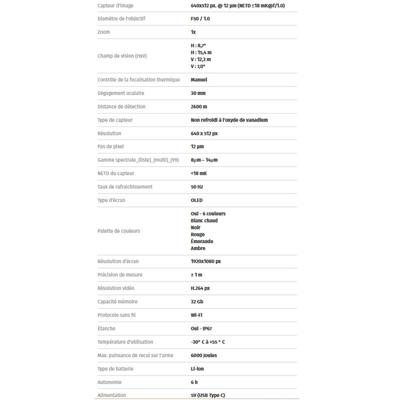 Clip-on thermique Taurus 650 LRF Pixfra
