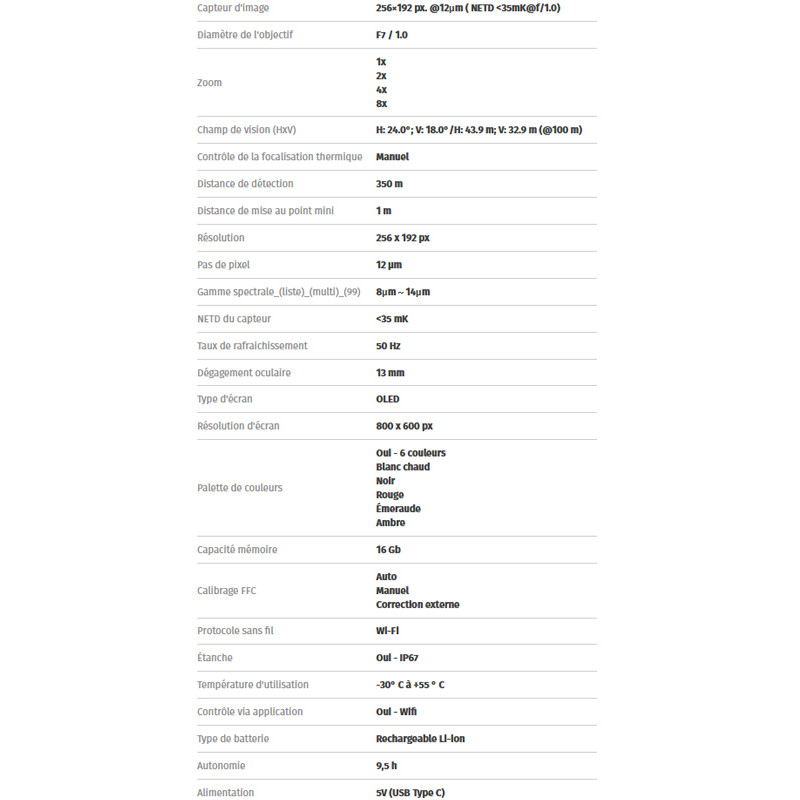 Monoculaire thermique Mile 2 M207 Pixfra