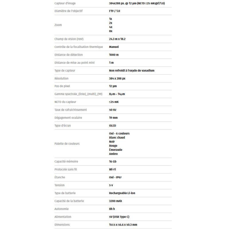 Monoculaire thermique Mile 2 M419Pixfra
