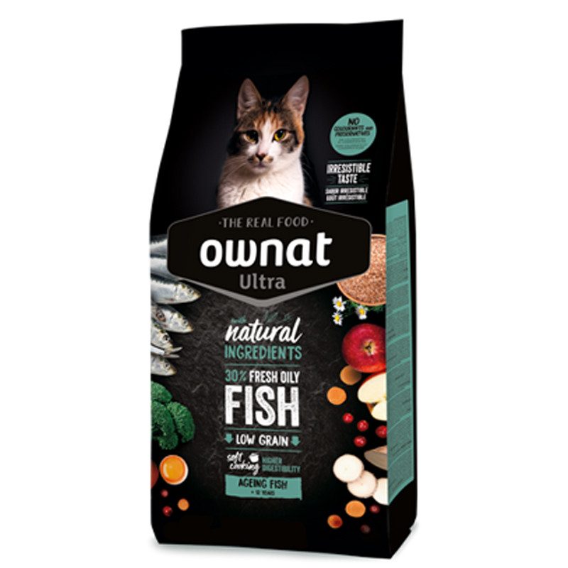 Croquettes Ultra Ageing Fish Chat 3kg Ownat