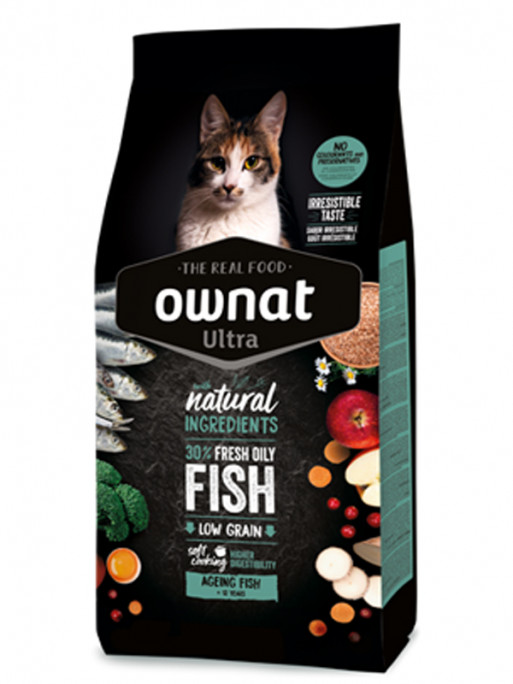 Croquettes Ultra Ageing Fish Chat 3kg Ownat