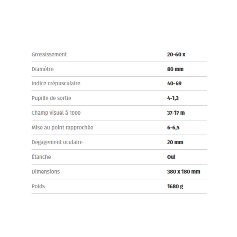 Longue-vue Endeavor XF 80A 20-60x80 Vanguard