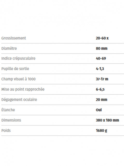 Longue-vue Endeavor XF 80A 20-60x80 Vanguard