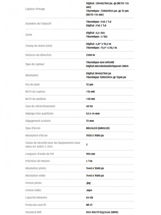 Jumelles multispectrales Symbion LRF DXT50 Pulsar