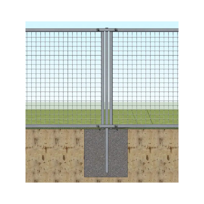Montant de raccordement à sceller pour panneaux 1m82 Difac