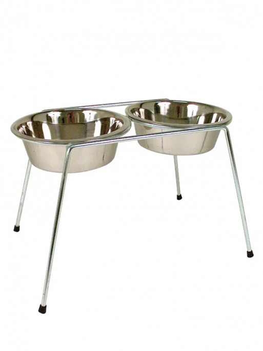 Support double hauteur 25cm pour gamelle inox Eco 2.5L Difac