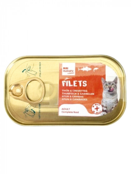 Filets adulte complet gelée thon/crevette 85g Bubi Nature