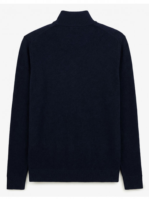 Pull col zippé Malo Serge Blanco