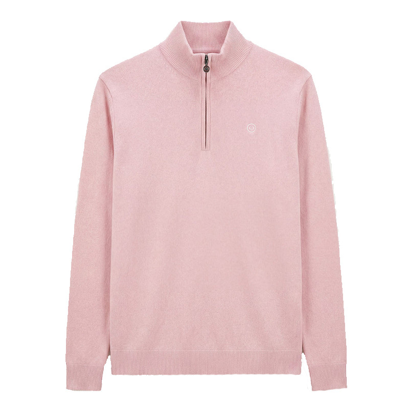 Pull col zippé Malo Serge Blanco