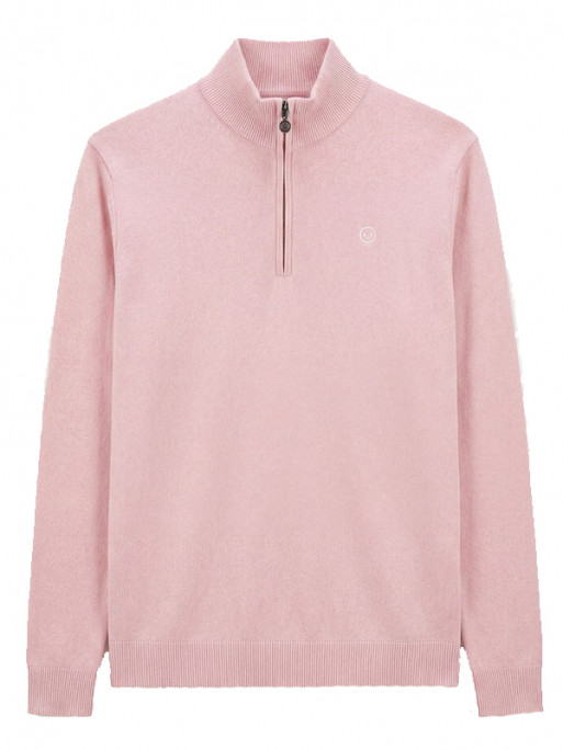 Pull col zippé Malo Serge Blanco
