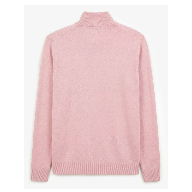 Pull col zippé Malo Serge Blanco