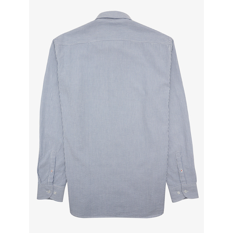 Chemise manches longues Oxford rayée Serge Blanco