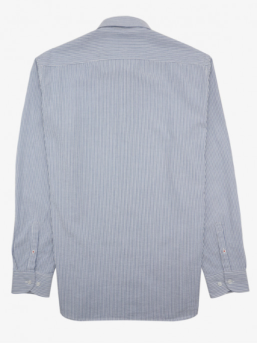 Chemise manches longues Oxford rayée Serge Blanco