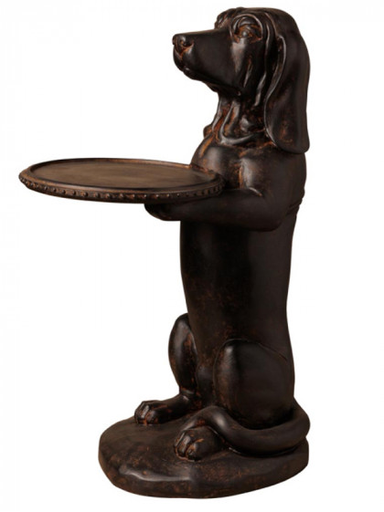 Statuette chien et plateau Lovergreen