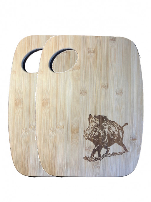 Set planches à découper gravure sanglier Lovergreen