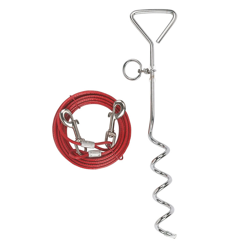 Laisse d'attache 6m à encrage spirale Kerbl