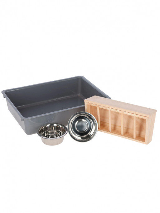 Poste d'alimentation avec boite à creuser Kerbl