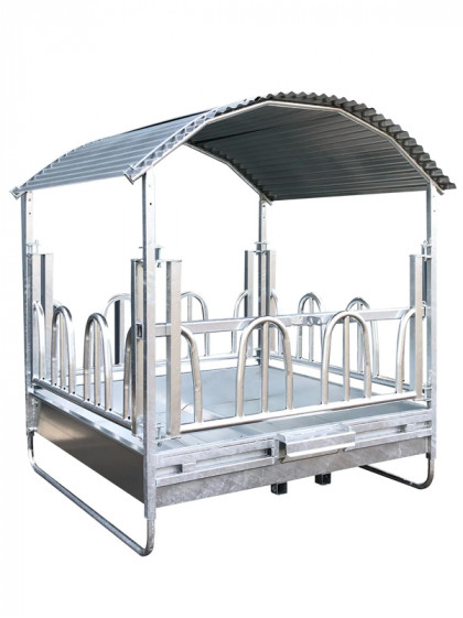 Râtelier carré à arceaux galva 212x212cm 12 places Kerbl