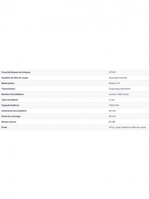 Tondeuse sur batterie Libra Aesculap