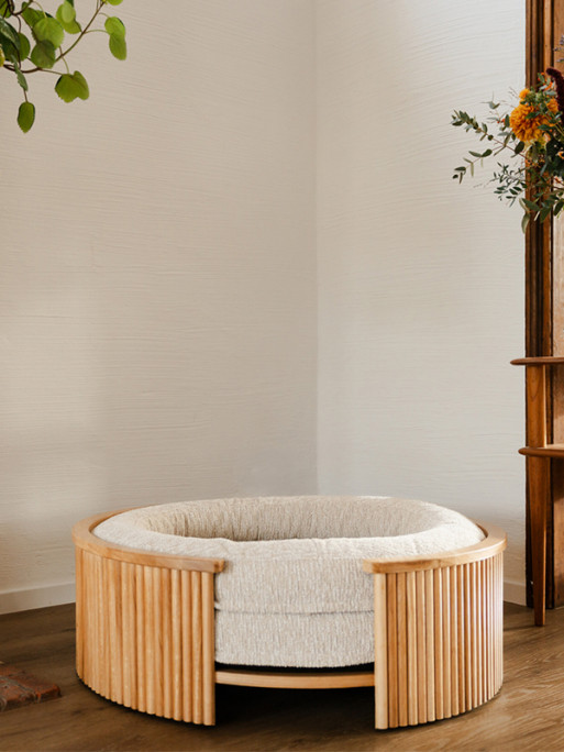 Support Elite Pouf en bois Fantail